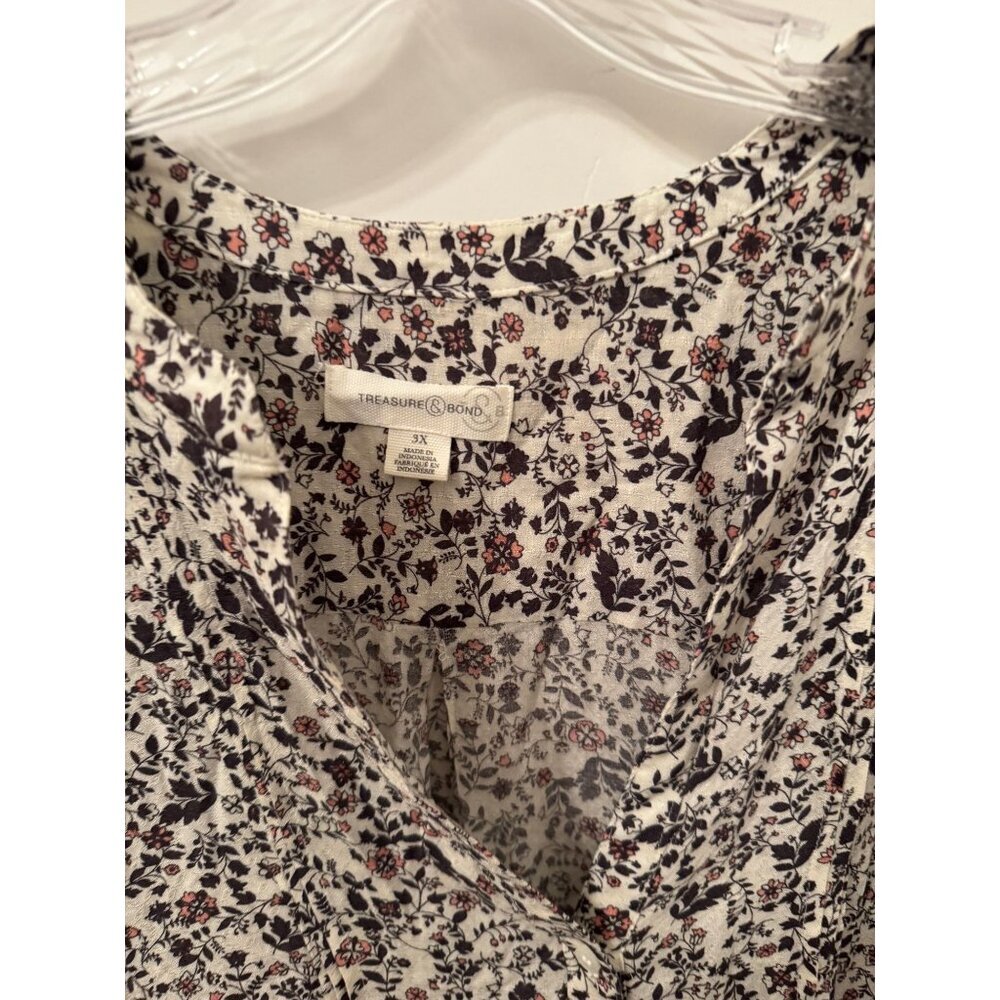 Nordstrom Treasure and Bond women's floral shirt size 3xl - Picture 2 of 3